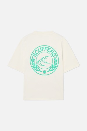 Scuffers CLG T-Shirts Ecru | ZSVLINH-95