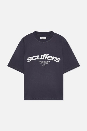 Scuffers Icon T-Shirts Navy | OBQTUCV-48