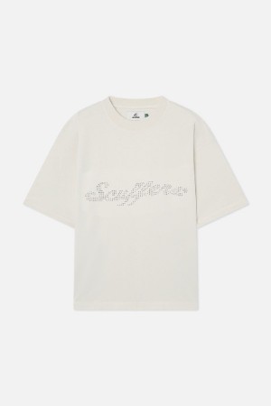 Scuffers Shyne T-Shirts Ecru | BGSHELD-59