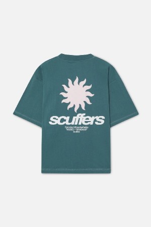 Scuffers Tarifa T-Shirts Green | XNLHZFJ-32