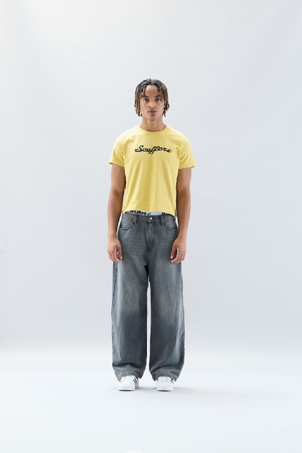 Scuffers Bubble Top T-Shirts Yellow | SFKZBHQ-54