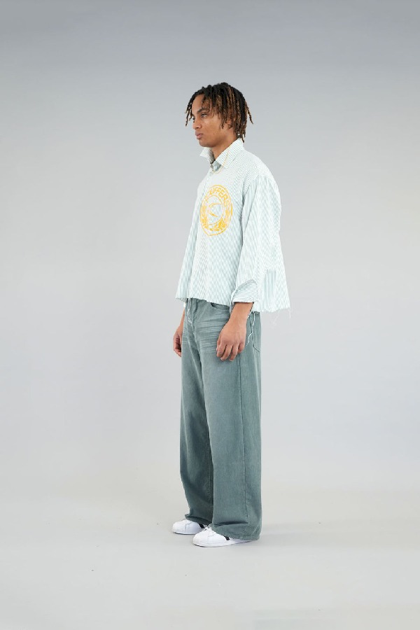 Scuffers CLG stripes Shirts Green | RDWCMHA-94