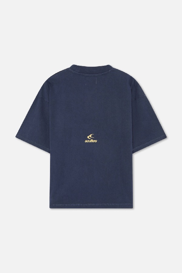 Scuffers College T-Shirt T-Shirts Navy | URKVGIF-47
