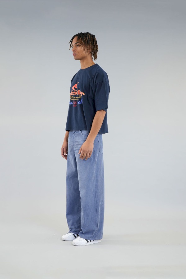 Scuffers College T-Shirt T-Shirts Navy | URKVGIF-47