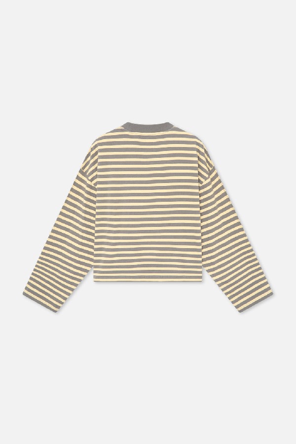 Scuffers Emblem Striped Longsleeve Long sleeve Yellow | QGCVINS-15