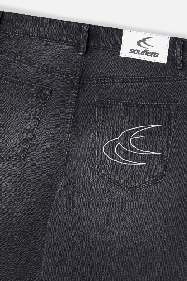 Scuffers Jumbo Ripped Pants Pants Washed Black | ZHVDBLR-49