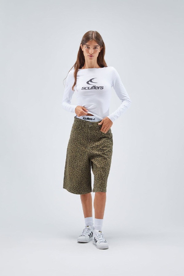 Scuffers Logo Longsleeve T-Shirts White | IKCNAUF-85